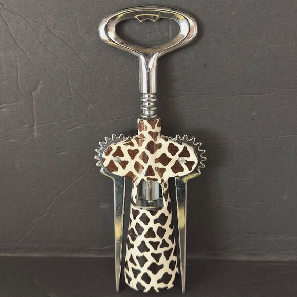Unbranded Giraffe Metal Wine Bottle Opener - Heavy Metal- 9" T x 3.5" W - Picture 2 of 2